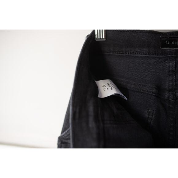 MOTHER The Patch Maven Sneak Jeans Not Today Satan 24 NEW - Picture 5 of 5